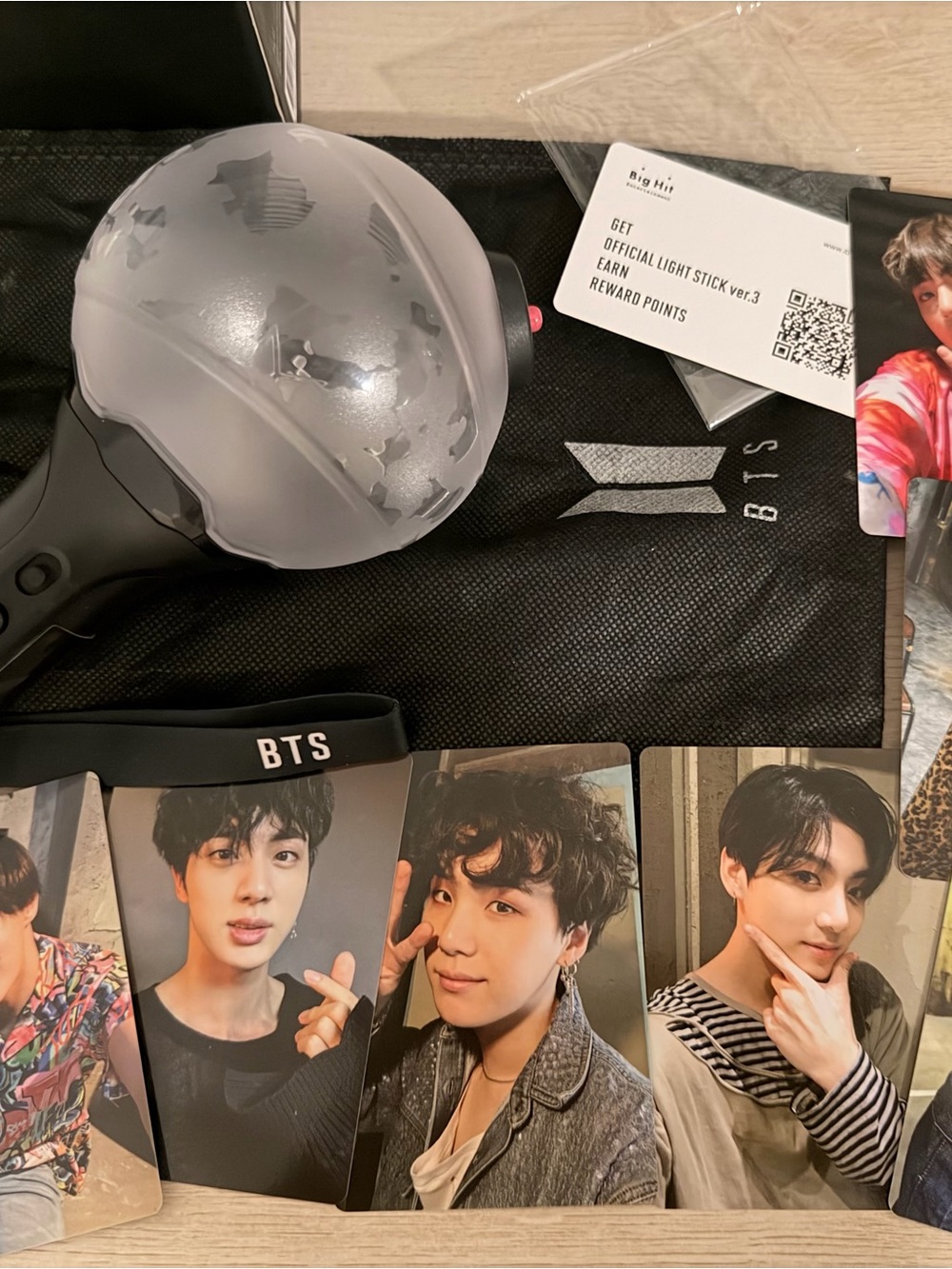 BTS Official Fan Light Stick version 3 - full set 7 photo card